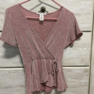 Marshall’s stripped red blouse